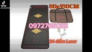Thảm đá nóng Hàn Quốc Laser Hồng Ngoại đá Germanium + Tourmaline 80x190cm HAPPY LIFE