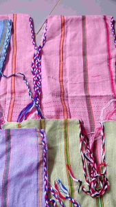 เสื้อกะเหรี่ยงผ้าทอ ตัวสั้น สำหรับเด็ก เด็กผู้ชาย เด็กผู้หญิง การสัมผัสด้วยกันได้ อายุ 2-5 ขวบ ฟรีไซส์ อก 26 ยาว 16 สีน่ารัก พาสเทลมาก