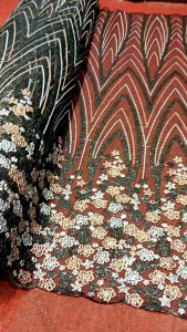 BAHAN/KAIN TILLE BORDIR MIX SEQUIN/TILLE BORDIR TERBARU