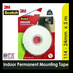 Double Tape 3M Scotch Mounting Super Kuat Untuk Tembok 24Mm X 3Meter