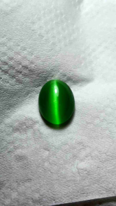 Batu akik cat eye mata kucing warna hijau