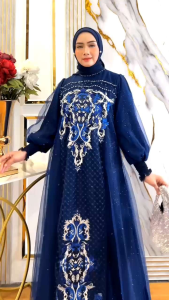dress pesta Payet set jilbab by aura hijab