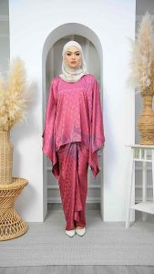 BAJU KAFTAN URWANI BATWING SATIN EMBOSS MC135 BY MARJAN