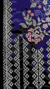SETELAN BAJU KURUNG BORDIR SONGKET BUNGA PENITI