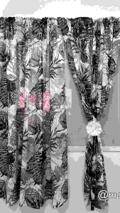 Non Ring Curtain New Design Printed  Suksukan Curtain