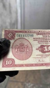 Uang Kertas 10 Rupiah 1943 Seri NICA DX115770B