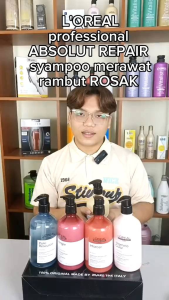 LOreal Loreal Absolut Repair Cellular Lactic Acid Very Damaged Hair Shampoo 500ml syampu rambut rosak kering bercabang