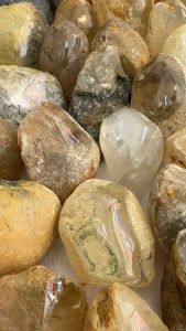 ก้อนดิบธรรมชาติแท้แก้วโป่งข่ามสุ่มแก้ว