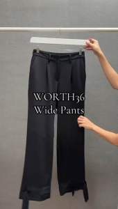 Celana Panjang Wanita Murah Highrise 36 Wide Black Stretch Tr