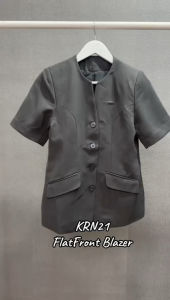 Blazer Wanita Lengan Pendek Murah (KRN21 Slyfront Gray)