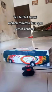 Mainan miniatur bus npm remot kontrol telolet basuri