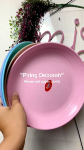 piring saji bulat Deborah 9" piring makan plastik Alexish