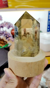 Natural Namibia Collection Mountain Phantom Citrine Crystal Point Ornament CP14