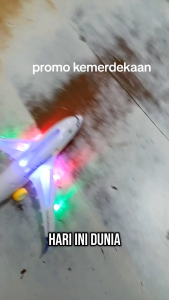 pesawat terbang elektrik dilengkapi lampu musik bahna kuat praktis dan mudah dimainkan