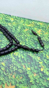 tasbih kayu galih kelor hitam motif Marjan A533