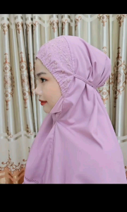 (Pre-order) Telekung Cotton Sulam Sejuk Sari Premium Quality