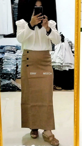 Rok Span Kancing Semi A Terbaru Model Kekinian