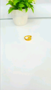 Cincin Titanium Lapis Rhodium Emas Cantik