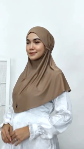 JILBAB MARYAM SIZE M / HIJAB BERGO TALI INSTAN