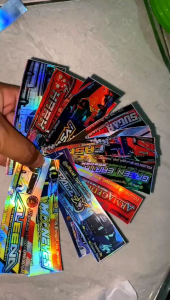 15 kotak sticker bus mania hologram anti air asli