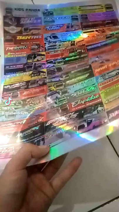 STICKER HOLOGRAM ANTI AIR 1 LEMBAR ISI 45 KOTAK/STICKER BUS BASURI ...