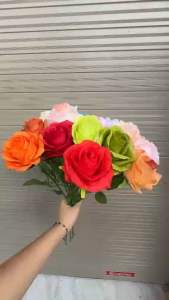 Combo 10 cành hoa hồng Hạnh anh - Hoa lụa Hạnh Hoan