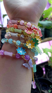 Gelang Wanita Manik-Manik Bambu Aksesoris Fashion