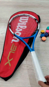 Raket Tenis Wilson Exclusive Blue Fullset Tas Grip untuk Pemula