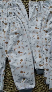 Celana Panjang Bayi Motif Full Print Putih 0-4 Bulan