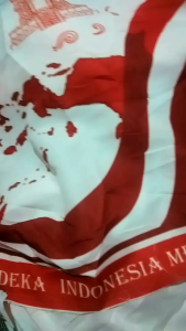 Hijab Voal Motif Merah Putih 17 Agustusan Kemerdekaan