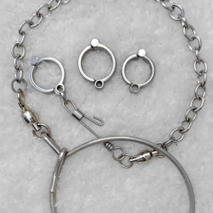 COMBO DÂY XÍCH OVAL 316 VÀ KHÓA CAO CẤP SIÊU NHẸ & CHẮC CHẮN CHO VẸT XÁM MACAW COCKATOO CÓ KHẮC TÊN VÀ SỐ ĐT