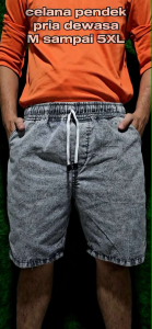 Celana Pendek Pria Dewasa Santai Pinggang Karet Elastis | Celana Cowok Santai