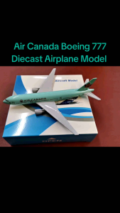 FLS Diecast Metal Airplane Collection with Stand for Display Air Canada B777 Collector’s Choice Travelers Souvenirs Gift Item Diecast Vehicle Model Miniature Aircraft Vintage Novelty Ornamental Home Shop Office Decoration Table Desktop Decor Airliner Plan
