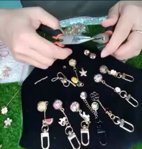 Handmade keychain can use as handbags display