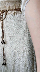 51301 Zora Lace Tiered Boho Dress Lengan Panjang Brokat