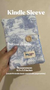 Kylie Kindle Sleeve in Toile De Jouy Print Handmade with Love