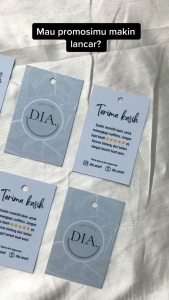 (isi 100) Cetak Hang tag Price tag Merek Murah Bebas CUSTOM free design
