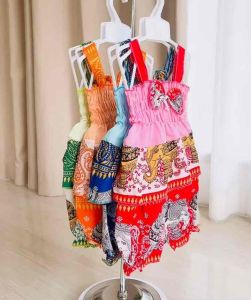 ชุดลายช้างเด็กเล็ก "พร้อมส่ง" (รหัสDD40) น้ำหนักไม่เกิน9กิโล ถ่ายจากงานจริง น่ารักมากๆ ผ้าใส่สบายไม่ร้อน