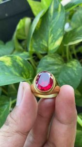 CINCIN BATU MERAH DELIMA CUTTING ASLI SUPER KEREN TOP QUALITY