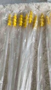 10 pcs Spiral tip rubber disposable A.I. Catheter for Pig Sow Gilt Breeding Rod