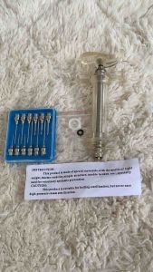 10ml Fiberglass Veterinary Syringe + 12 PCS assorted needles Syringe For pig Fiberglass Syringe Heavy duty Tpx Syringe