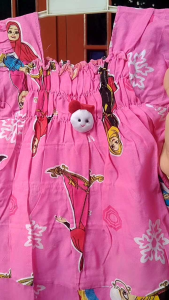 SETELAN BAYI / ANAK USIA 0-1 TAHUN MOTIF BONEKA BAHAN RAYON