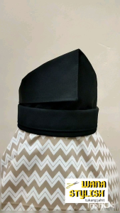 TANJAK MERDEKA HITAM KIDS KANAK2 BUDAK BOY WARNA PLAIN TENGKOLOK HIASAN KEPALA