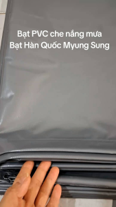 Bạt che nắng Hàn Quốc dẻo bền không thấm nước chống cháy - dày 0.38mm miễn phí ép viền đóng khoen
