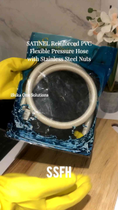 Satinel Reinforced PVC Flexible Pressure Hose with Stainless Steel Nuts