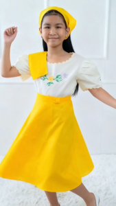 Kids Yellow Filipiniana Outfit | Kimona 4-in-1 Set