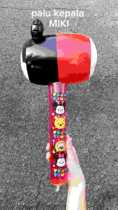 1 Lsn MAINAN TIUP PALU Kepala MIKI 45cm