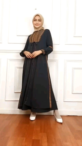 GAMIS ABAYA TURKEY ROMPI LEPAS JERSEY PREMIUM TERBARU