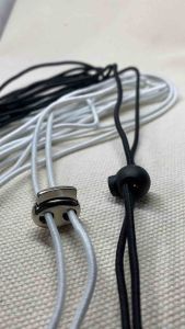 3mm String Cord Garter and Adjuster BLACK WHITE DIY (sold separately)