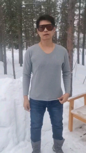 สีส้ม ลองจอน ผ้าหนา บุขน พร้อมส่งจากไทย